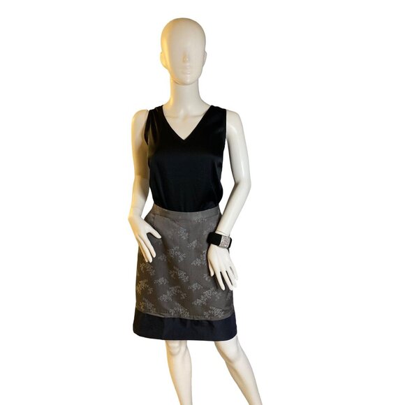 BCBG Maxazria Women's Silver Brocade Jaden Pencil Skirt Size 8 NWT - Picture 1 of 6